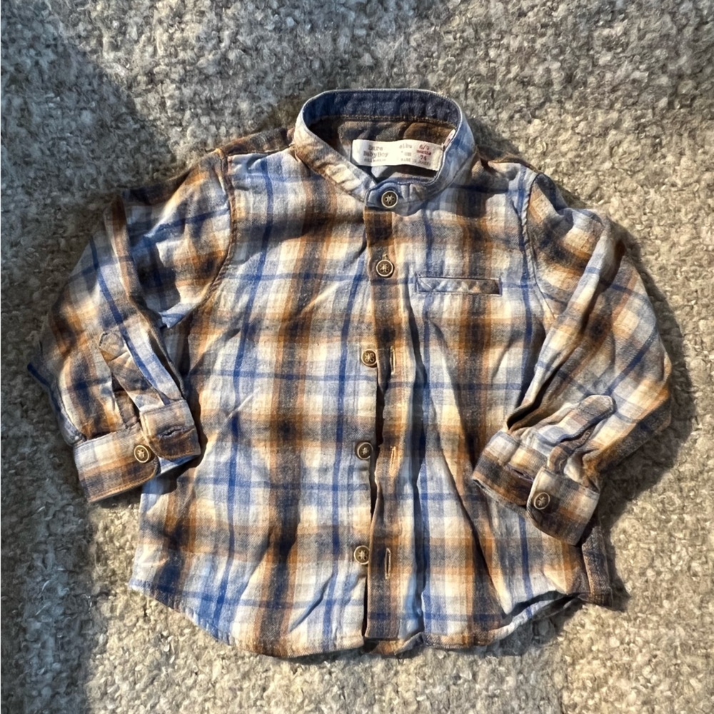 Zara plaid long sleeve shirt